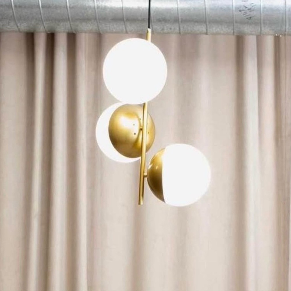 Modern Gold and White Pendant Light